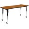 Flash Furniture Oval 60 W, 86 L, 30 H, Chrome, Laminate, Particleboard, Steel, Wood Grain XU-GRP-A3060CON-60-OAK-T-A-CAS-GG - alternate 9